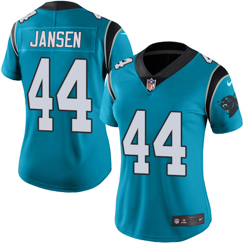 Women's Nike Carolina Panthers #44 J.J. Jansen Blue Alternate Vapor Untouchable Elite Player NFL Jersey