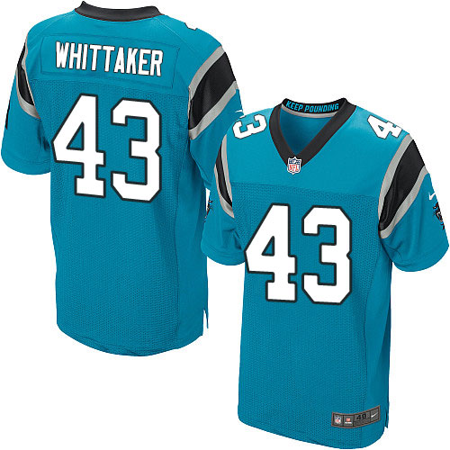 Men's Nike Carolina Panthers #43 Fozzy Whittaker Elite Blue Alternate NFL Jersey