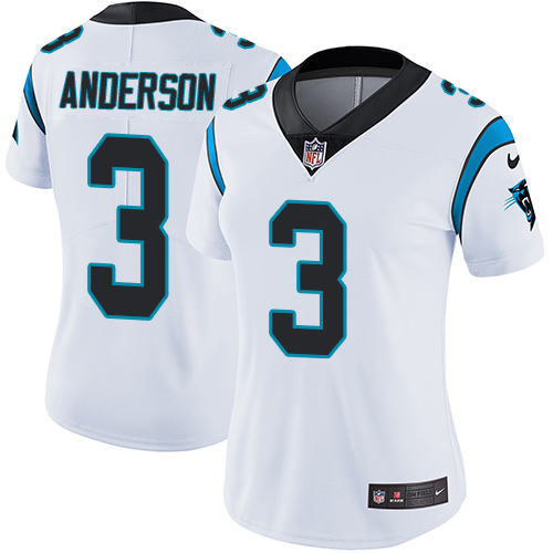 Women's Nike Carolina Panthers #3 Derek Anderson White Vapor Untouchable Elite Player NFL Jersey