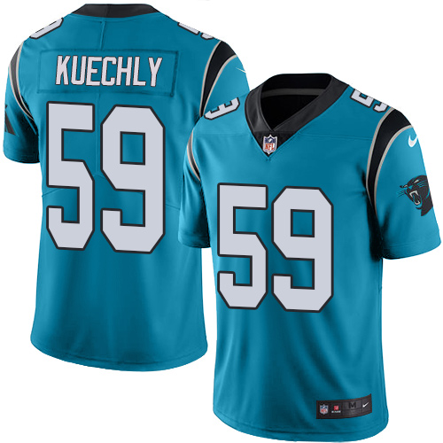 Men's Nike Carolina Panthers #59 Luke Kuechly Limited Blue Rush Vapor Untouchable NFL Jersey