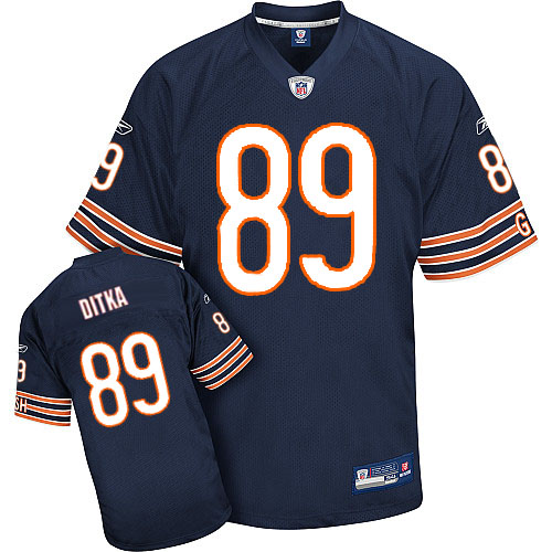 Reebok Chicago Bears #89 Mike Ditka Blue Team Color Authentic Throwback NFL Jersey