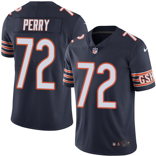 Men's Nike Chicago Bears #72 William Perry Navy Blue Team Color Vapor Untouchable Limited Player NFL Jersey