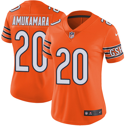 Women's Nike Chicago Bears #20 Prince Amukamara Limited Orange Rush Vapor Untouchable NFL Jersey