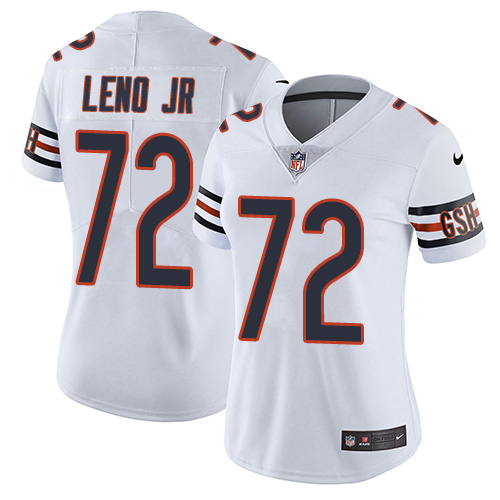 Women's Nike Chicago Bears #72 Charles Leno White Vapor Untouchable Limited Player NFL Jersey