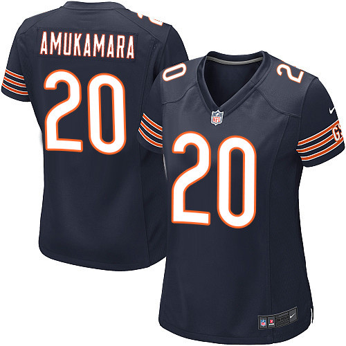 Women's Nike Chicago Bears #20 Prince Amukamara Game Navy Blue Team Color NFL Jersey