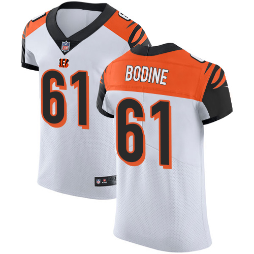 Men's Nike Cincinnati Bengals #61 Russell Bodine Elite White NFL Jersey