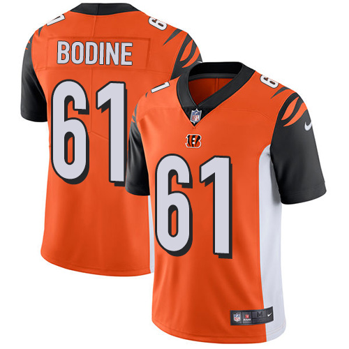 Men's Nike Cincinnati Bengals #61 Russell Bodine Orange Alternate Vapor Untouchable Limited Player NFL Jersey