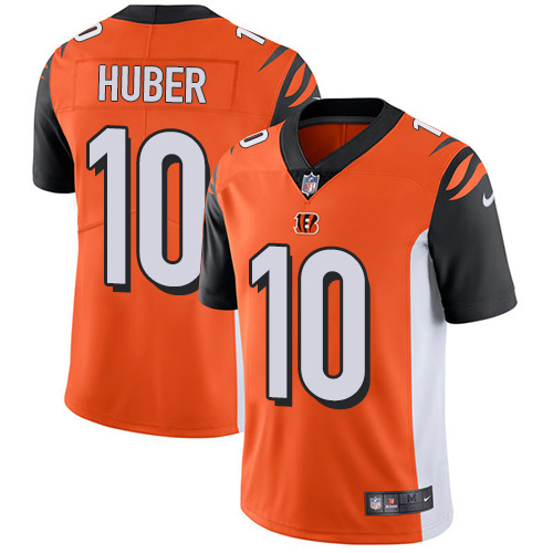 Men's Nike Cincinnati Bengals #10 Kevin Huber Orange Alternate Vapor Untouchable Limited Player NFL Jersey