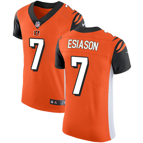 Men's Nike Cincinnati Bengals #7 Boomer Esiason Elite Orange Alternate NFL Jersey