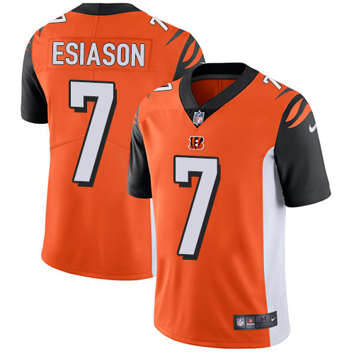 Men's Nike Cincinnati Bengals #7 Boomer Esiason Orange Alternate Vapor Untouchable Limited Player NFL Jersey