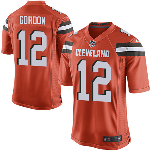 Men's Nike Cleveland Browns #12 Josh Gordon Game Orange Alternate NFL Jersey