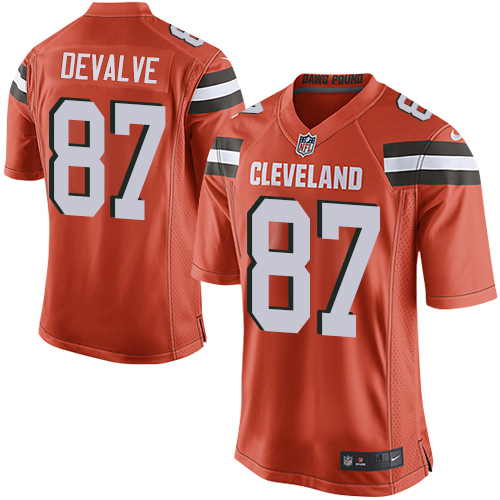 Men's Nike Cleveland Browns #87 Seth DeValve Game Orange Alternate NFL Jersey