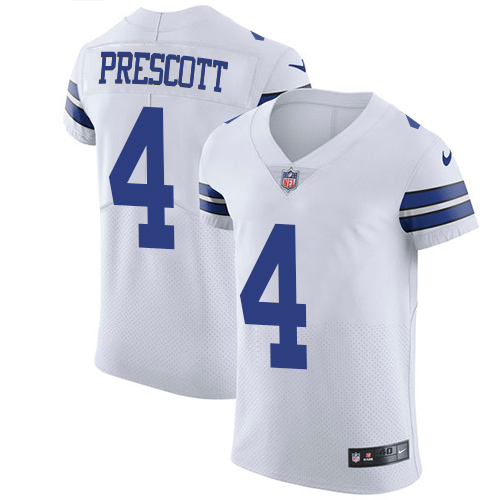 Men's Nike Dallas Cowboys #4 Dak Prescott White Vapor Untouchable Elite Player NFL Jersey