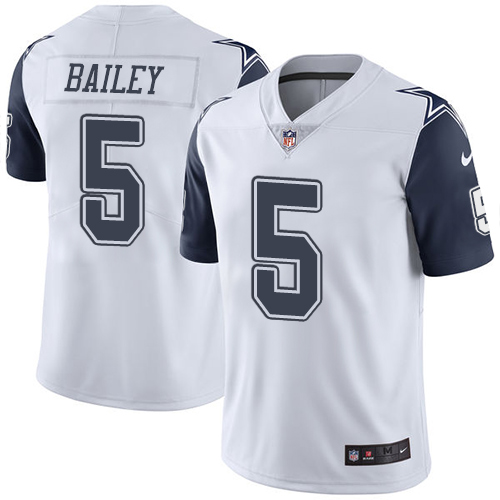 Men's Nike Dallas Cowboys #5 Dan Bailey Limited White Rush Vapor Untouchable NFL Jersey