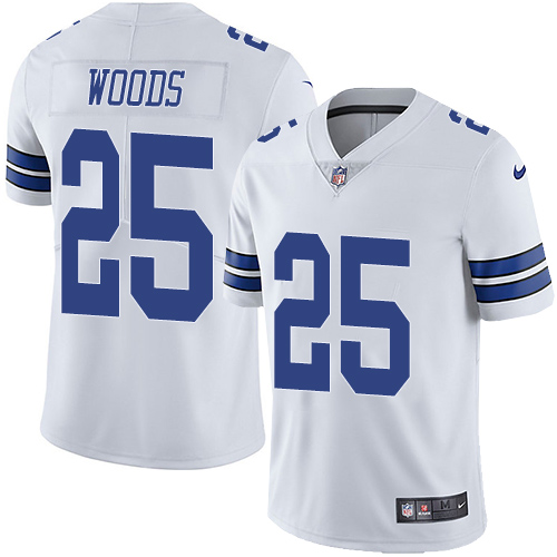 Men's Nike Dallas Cowboys #25 Xavier Woods White Vapor Untouchable Limited Player NFL Jersey