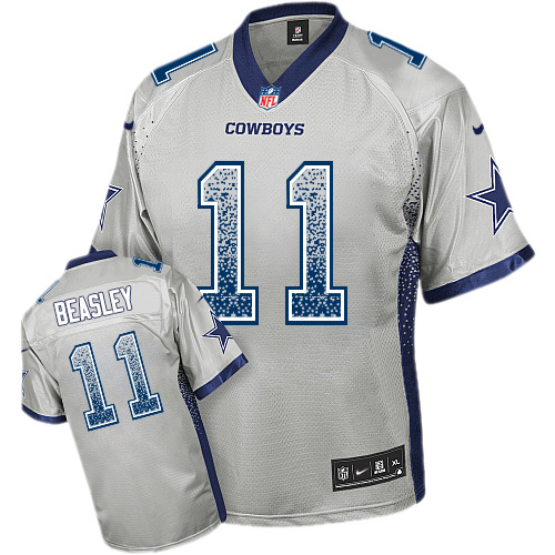 Men's Nike Dallas Cowboys #11 Cole Beasley Elite Grey Drift Fashion NFL Jersey