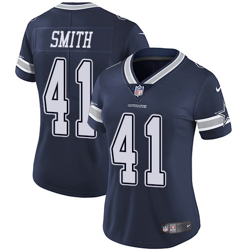 Women's Nike Dallas Cowboys #41 Keith Smith Navy Blue Team Color Vapor Untouchable Elite Player NFL Jersey