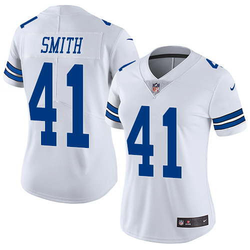 Women's Nike Dallas Cowboys #41 Keith Smith White Vapor Untouchable Elite Player NFL Jersey
