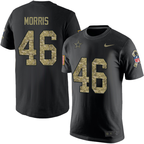 NFL Men's Nike Dallas Cowboys #46 Alfred Morris Black Camo Salute to Service T-Shirt