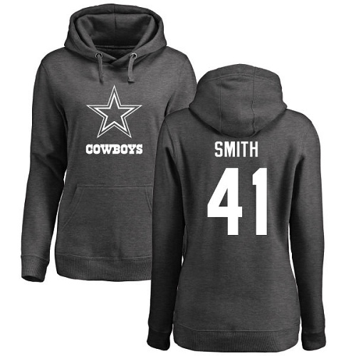 NFL Women's Nike Dallas Cowboys #41 Keith Smith Ash One Color Pullover Hoodie