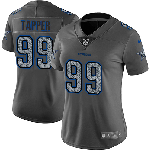 Women's Nike Dallas Cowboys #99 Charles Tapper Gray Static Vapor Untouchable Game NFL Jersey