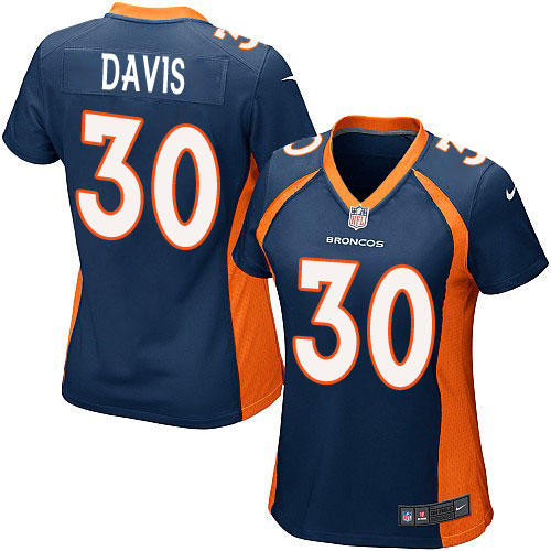 Women's Nike Denver Broncos #30 Terrell Davis Game Navy Blue Alternate NFL Jersey