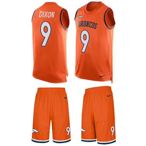 Men's Nike Denver Broncos #9 Riley Dixon Limited Orange Tank Top Suit NFL Jersey