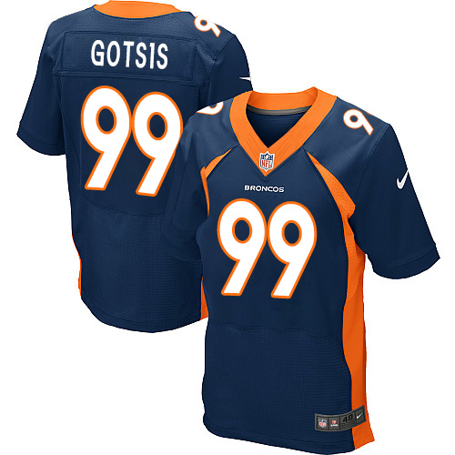 Men's Nike Denver Broncos #99 Adam Gotsis Elite Navy Blue Alternate NFL Jersey