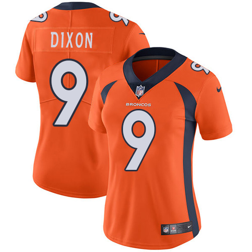 Women's Nike Denver Broncos #9 Riley Dixon Orange Team Color Vapor Untouchable Elite Player NFL Jersey