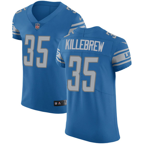 Men's Nike Detroit Lions #35 Miles Killebrew Blue Team Color Vapor Untouchable Elite Player NFL Jersey