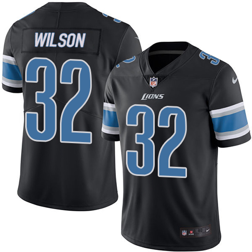 Men's Nike Detroit Lions #32 Tavon Wilson Elite Black Rush Vapor Untouchable NFL Jersey
