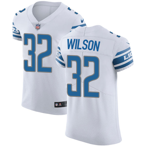 Men's Nike Detroit Lions #32 Tavon Wilson Elite White NFL Jersey