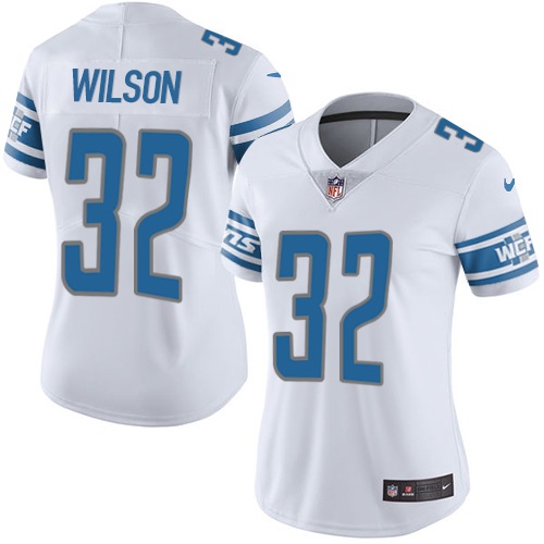 Women's Nike Detroit Lions #32 Tavon Wilson White Vapor Untouchable Limited Player NFL Jersey