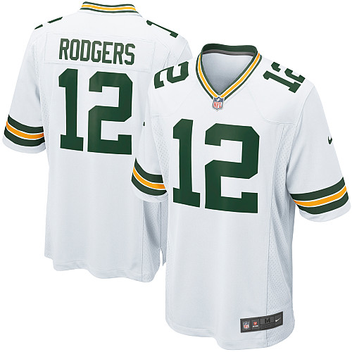 Men's Nike Green Bay Packers #12 Aaron Rodgers Game White NFL Jersey