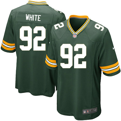Men's Nike Green Bay Packers #92 Reggie White Game Green Team Color NFL Jersey