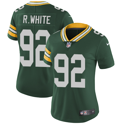 Women's Nike Green Bay Packers #92 Reggie White Green Team Color Vapor Untouchable Elite Player NFL Jersey