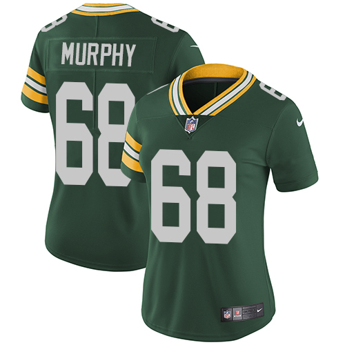 Women's Nike Green Bay Packers #68 Kyle Murphy Green Team Color Vapor Untouchable Limited Player NFL Jersey
