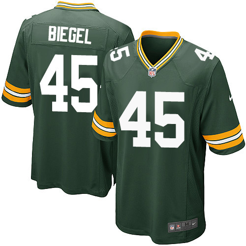 Men's Nike Green Bay Packers #45 Vince Biegel Game Green Team Color NFL Jersey