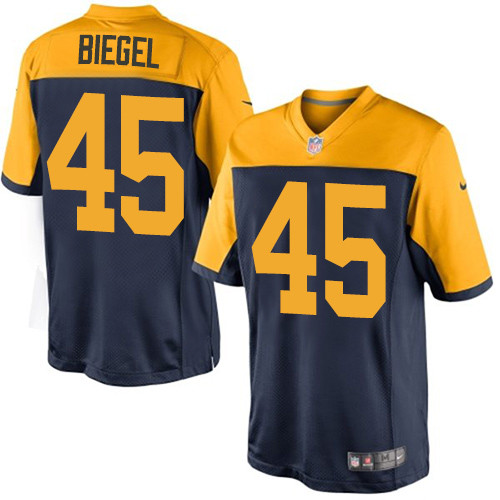 Youth Nike Green Bay Packers #45 Vince Biegel Navy Blue Alternate Vapor Untouchable Elite Player NFL Jersey