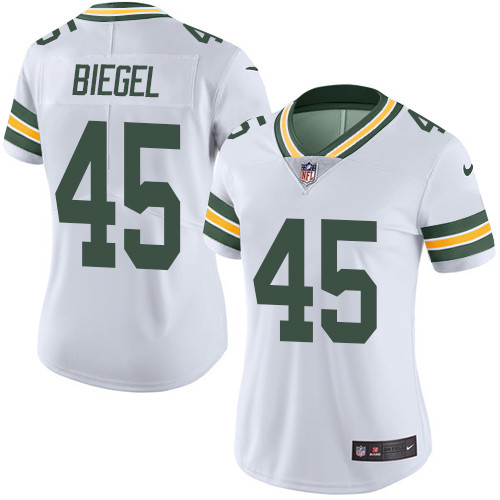 Women's Nike Green Bay Packers #45 Vince Biegel White Vapor Untouchable Elite Player NFL Jersey