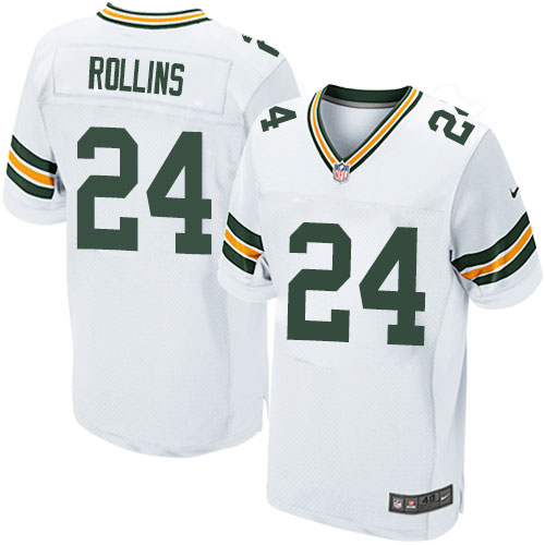 Men's Nike Green Bay Packers #24 Quinten Rollins Elite White NFL Jersey