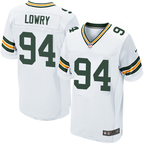 Men's Nike Green Bay Packers #94 Dean Lowry Elite White NFL Jersey