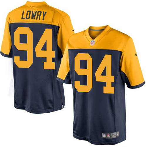 Youth Nike Green Bay Packers #94 Dean Lowry Navy Blue Alternate Vapor Untouchable Elite Player NFL Jersey