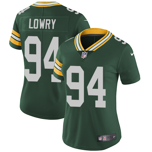 Women's Nike Green Bay Packers #94 Dean Lowry Green Team Color Vapor Untouchable Limited Player NFL Jersey
