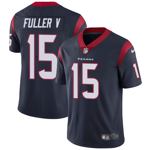 Men's Nike Houston Texans #15 Will Fuller V Navy Blue Team Color Vapor Untouchable Limited Player NFL Jersey