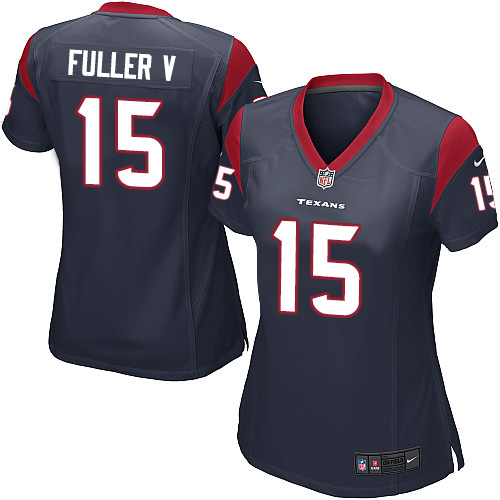 Women's Nike Houston Texans #15 Will Fuller V Game Navy Blue Team Color NFL Jersey