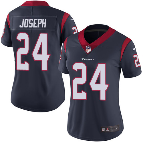 Women's Nike Houston Texans #24 Johnathan Joseph Navy Blue Team Color Vapor Untouchable Limited Player NFL Jersey