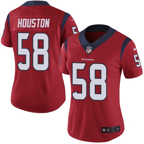 Women's Nike Houston Texans #58 Lamarr Houston Red Alternate Vapor Untouchable Elite Player NFL Jersey