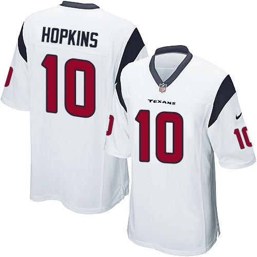 Men's Nike Houston Texans #10 DeAndre Hopkins Game White NFL Jersey