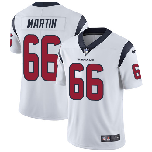Men's Nike Houston Texans #66 Nick Martin White Vapor Untouchable Limited Player NFL Jersey